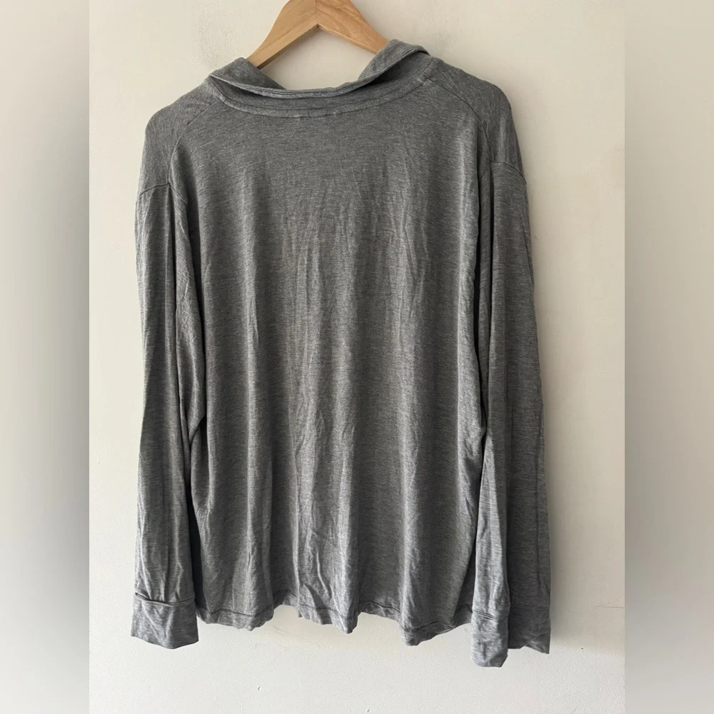SKIMS Fits Everybody Super Soft Cozy Button Down Long Sleeve‎ Lounge Top